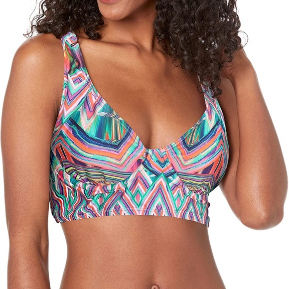 KENNETH COLE REACTION Jungle Mosaic/Black Bikini